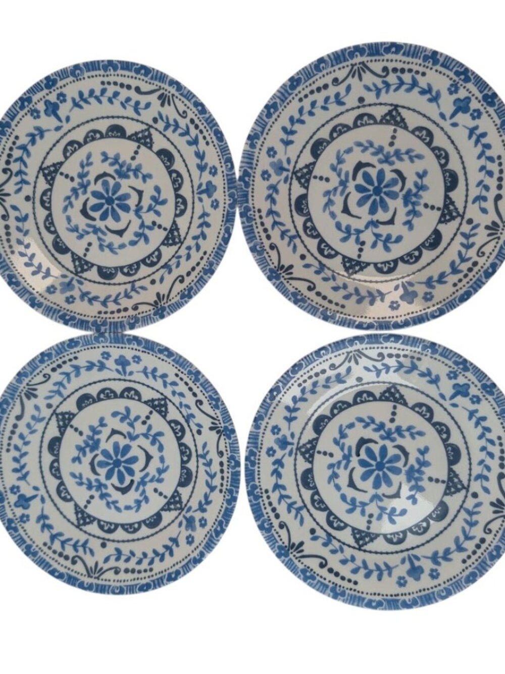 Corelle Portofino Appetizer Bread Plate Set Corning Italian Coast Blue 6 3/4"